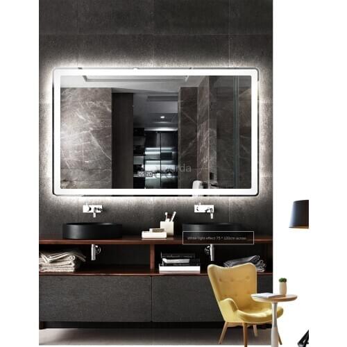 CTL305 Wall-mounted Led Bathroom Mirror Intelligent HD Bath Mirror Explosion proof Anti-fog Mirror White/Warm light 110V/220V