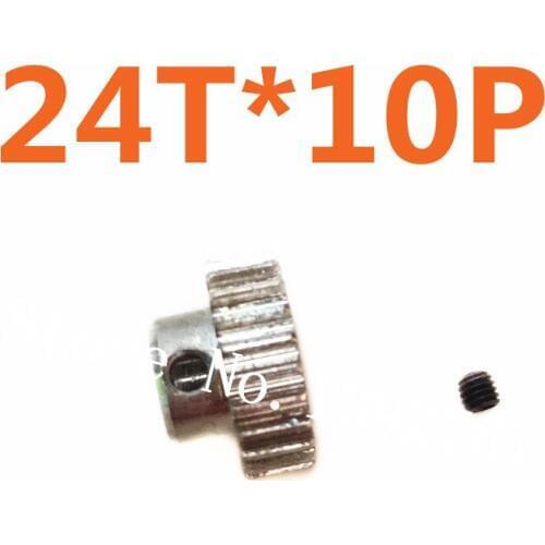 Wholesale 10P/Lot Silvery white Motor Gear 24T HSP Spare Parts Metal Gear For TRAXXAS HPI HSP 1/10 Scale Model RC Car Al