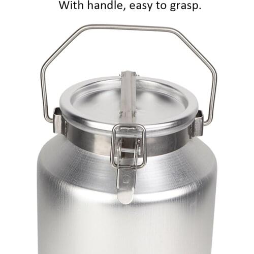 5L Aluminum Alloy Transportable Milk Fermentation Barrel Bucket Tank Can with Handle