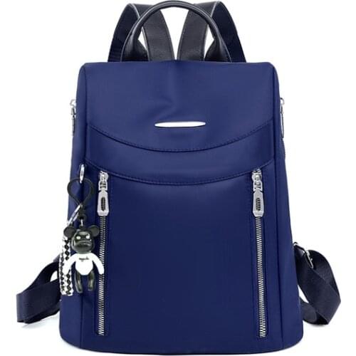 Luxury ladies backpack waterproof anti-theft Oxford cloth travel bag designer multi-pocket student school bag 2021 black main