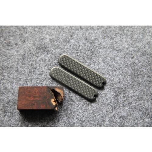 Custom Made 3K Full Carbon Fiber Handle Scales 58mm for Victorinox Swiss Army Knife EDC Mod