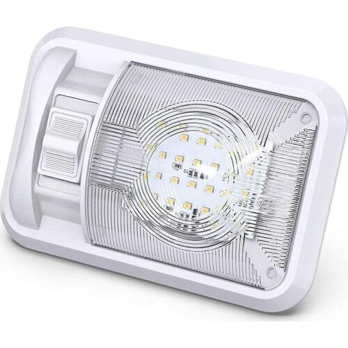 Led RV Interior Ceiling Light Boat Camper Trailer Marine Single Dome Light With Fixture ON/OFF Switch 12v 280LM 4000-6500K White