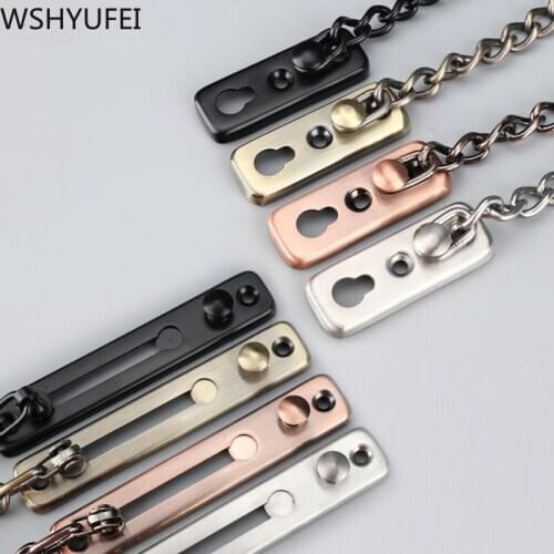 WSHYUFEI Anti-theft chain door chain home door latch lock anti-theft security door lock anti-lock pin punch-free Home hardware