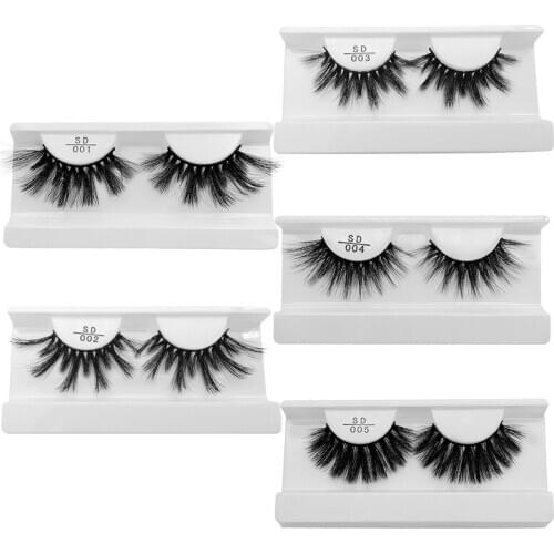 1 Pair 25MM False Eyelashes Mink Hair Fake Lashes Fashion Dramatic Thick Long Wispies Fluffy Eyelashes Extension Makeup Tools