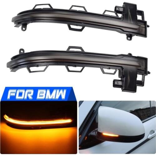 2pcs For BMW X3 X4 X5 X6 F25 LCI F26 F15 F16 2014 2015 2016-2018 Rearview Mirror Blinker Indicator LED Dynamic Turn Signal Light