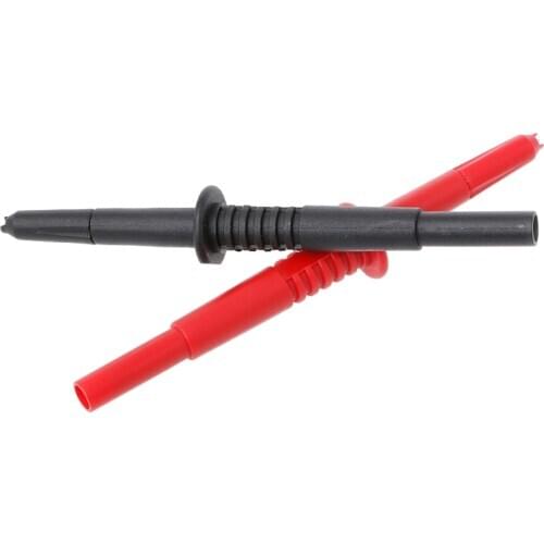 2 Pcs Copper Rod Multimeter Testing Probe 4mm Socket Type Probe Banana Connector