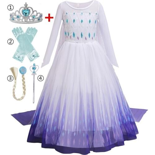 2021 New Dress for Girls Birthday Gift Party Dress Queen Halloween Cosplay Costume 4-10Y Kids Children Dresses