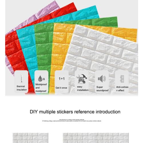3D Wall Stickers Marble Brick Peel and Self-Adhesive Wall paper Waterproof DIY Kitchen Bathroom Home Wall Decal Sticker Vinyl