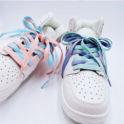 4Pair / lot Flat Shoelaces Canvas Sneakers Sports Shoes Laces Classic Women And Men Shoelace Solid Double Flat Boot Strings