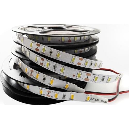 5M 10M IP65 DC12V 2800lm Ice Blue 15000K Color Dimmable SMD 5730 LED Flexiable Strip Light 4300k Warm White 8MM PC 60Led/m