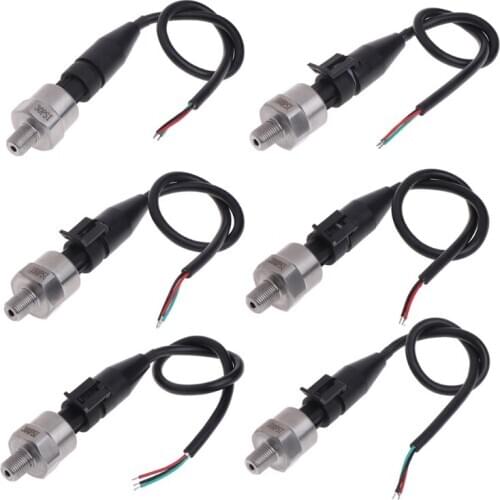 DC5V 1/8NPT Pressure Transducer Transmitter Sensor Stainless Steel Oil Air Water D0AC