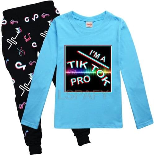 TIK TOK Childrens Clothing For Boys Girls Sweatshirt for Teenager Kids Spring Autumn Long sleeve T Shirts Pants Clothes Sets