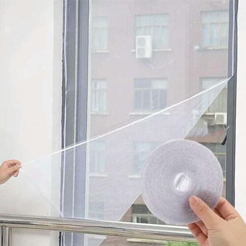 DIY Self-Adhesive Window Mosquito Screen Netting Mesh Curtain Anti Window Insect Nets Door Indoor Bug Flying Mesh 130 x 150cm