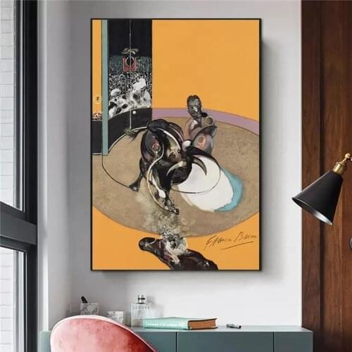 Francis Bacon Famous Artist Abstract Bullfight Canvas Painting Poster Print Wall Art Pictures for Living Room Wall Decor Cuadros