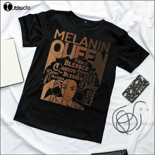 Melanin Queen African American Strong Black Natural Women T Shirt shirts for men short sleeve