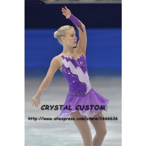 Crystal Custom Figure Skating Dresses Girls New Brand Ice Skating Dresses For Competition DR4544