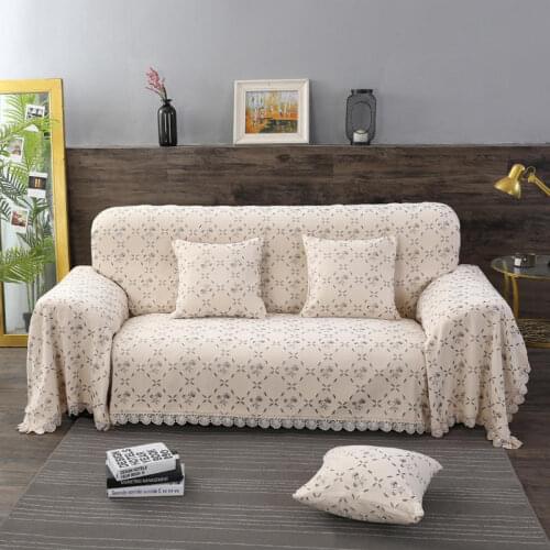 Classic European style royal chenille material retro embroidery sofa towel and sofa blanket are gorgeous and elegant