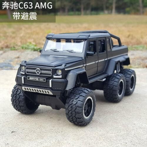 1:30 Scale Model Diecast Imitation ForBenz G63 AMG Free Walk Bigfoot Big Wheel Truck Car With Shock Absorber Collection Toys