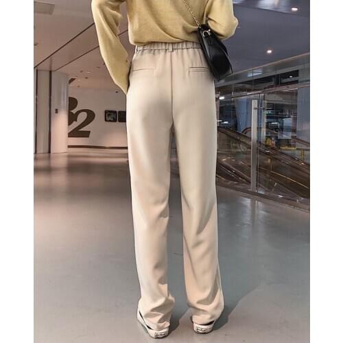 A196-Summer trendy one button skinny pants wide leg pants