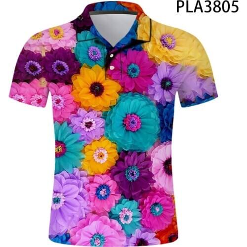 2020 New 3D Printed Ropa Men Camisas Flower Cool Summer Short Sleeve Streetwear Shirts Fashion Casual Ropa De Hombre Tops