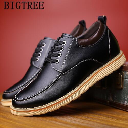 2020 Elevator Shoes For Men Mens Shoes Leather Mens Casual Shoes Hot Sale Luxury Brand Tenis Masculino Mocassin Homme Ayakkab