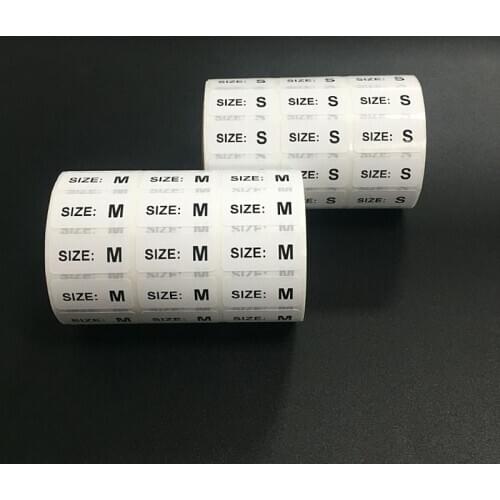 100PCS Size Sticker Labels For Clothing Size Adhesive Printed Tag For Clothes Tags Decoration Supplies