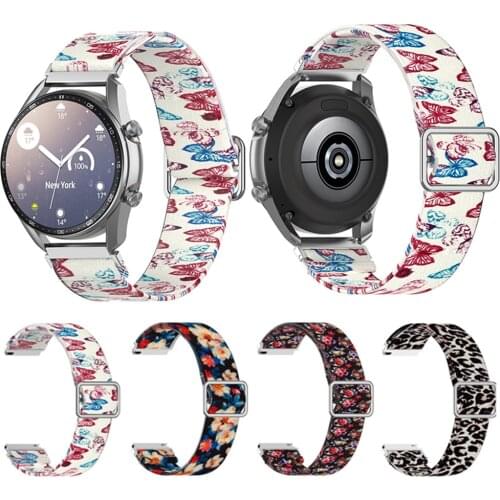 Nylon Adjustable Strap For Garmin Venu GarminMove 3 GarminActive S Vivoactive 4 Band Bracelet 20mm 22mm Wrist Elastic Watchbands
