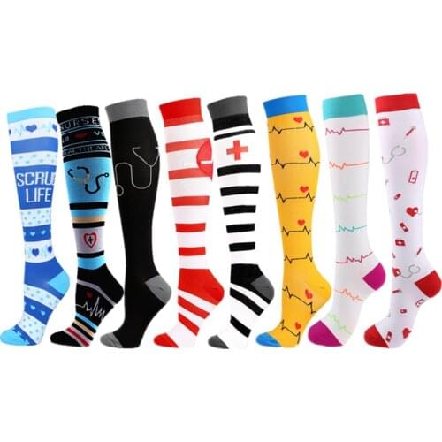 New Compression Socks Fit Medical Edema Diabetes Varicose Veins Circulation Recovery Outdoor Sports Atheletic Nursing Socks