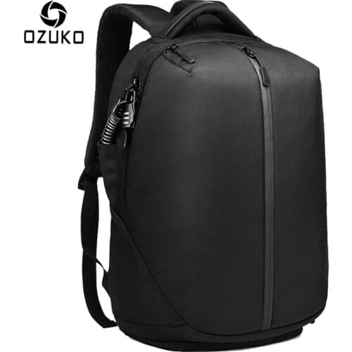 OZUKO Anti theft Lock Men Backpack 15.6 inch Laptop Man Backpacks Male Casual Travel Bag College School Bag for Teenager Mochila