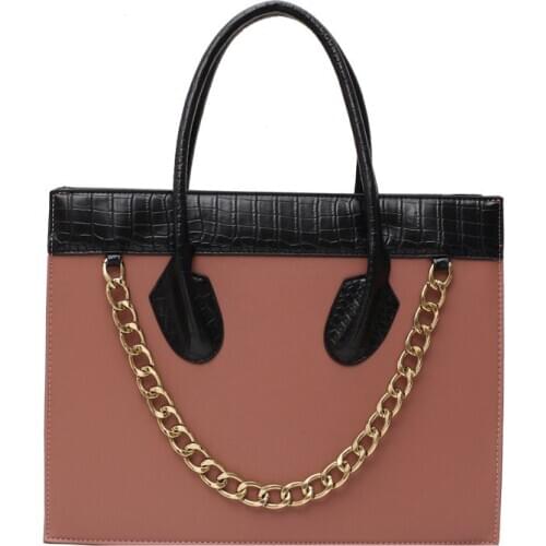 Hot Casual Large Capacity Handbag Fashion Simple Solid Color Women Bag PU Leather Big Size Shoulder Bags for Women 2020 New