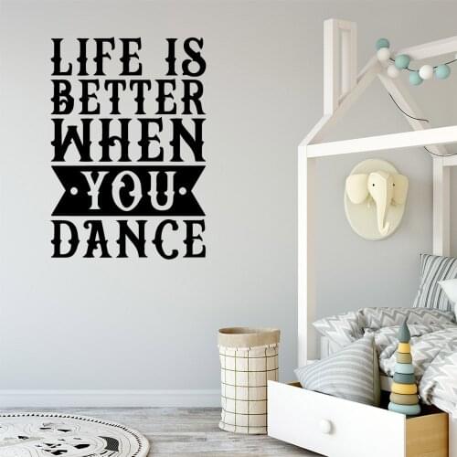 Drop Shipping Dance Decal Removable Vinyl Mural Poster Kids Room Nature Decor Decal Creative Stickers