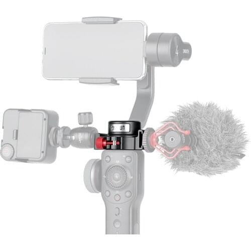 Handheld Gimbal Phone Stabilizer Ring Clamp Mount w/ Cold Shoe Adapter for Zhiyun Smooth 4 Microphone LED Field Monitor Holder