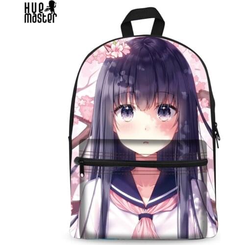 School Bags for Teenage Girls Women Cartoon Canvas Laptop Backpack Anime Characters College Student Rucksack Mochila Feminina