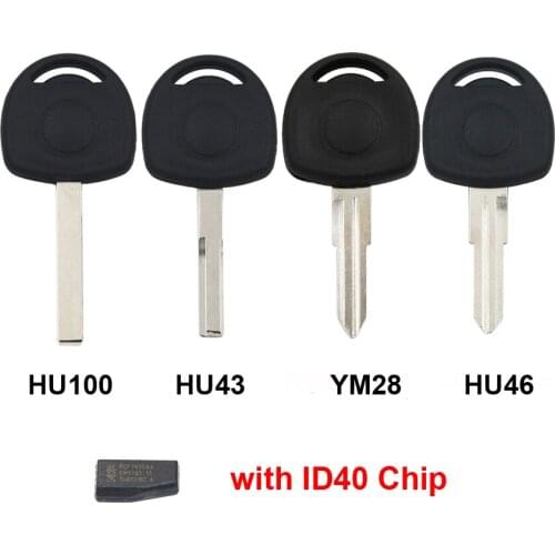 Remote Smart Car Key Shell Case with ID40 Chip HU46/HU43/HU100/YM28 Uncut Blade for Opel Vauxhall Agila Astra Combo Corsa Tigra