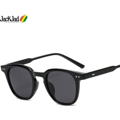 JackJad 2021 Fashion Cool Rivets Square Style Sunglasses Women Men Vintage Brand Design Sun Glasses Oculos De Sol s21083