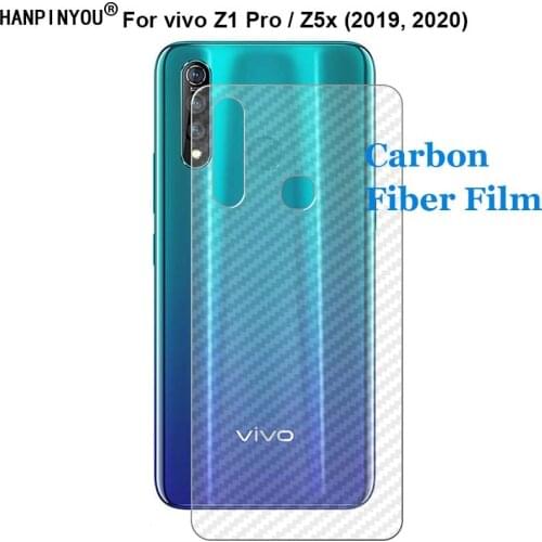 For vivo Z1 Pro / Z5x 2019 / 2020 3D Anti-fingerprint Carbon Fiber Back Skin Film Rear Screen Protector (Not Tempered Glass)