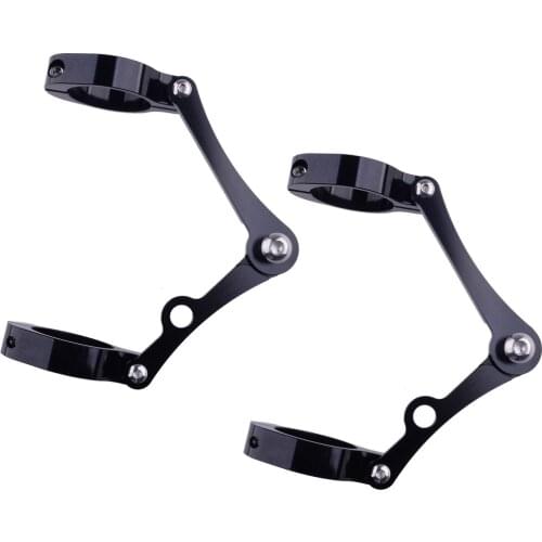 1 Pair Motorcycle Headlight Mount Bracket HeadLamp Holder Black For 39mm 41mm Fork Tube