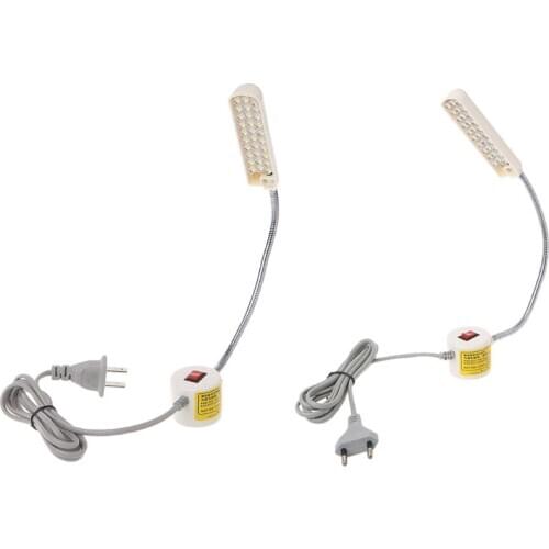 30 LED Sewing Machine Light Working Gooseneck Lamp with Magnetic Base EU/US Plug 28TC