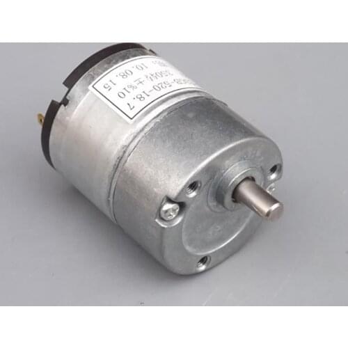 33GB-520 DC Geared Motor DC 6-12V Reduction Motor All Metal Gear Carbon Brush Positive&negative Motor 170-350 RPM Shaft Dia: 5mm