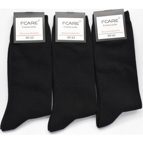 Fcare cotton 8PCS=4 pairs long leg black dress elite 40, 41, 42, 43 business cotton men sheer socks sokken calze uomo lunghe