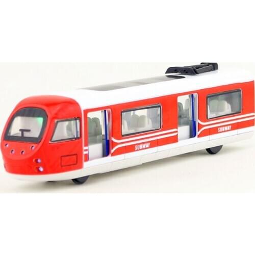 Free Shipping/Diecast Toy Model/City Underground Subway Train/Pull Back/Sound & Light Car/Educational Collection/Gift For Kid