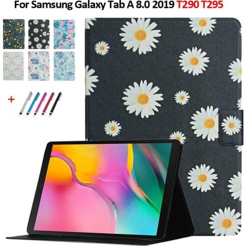 Cover For Samsung Galaxy Tab A 2019 Case 8.0" T290 T295 T297 Floral Printed Leather Cover For Samsung Galaxy Tab A 8 2019 Case