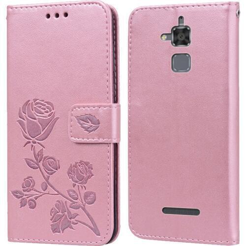Luxury Leather Flip Book Case for Asus Zenfone 3 Max ZC520TL/ Pegasus 3 X008D Rose Flower Wallet Stand Case Phone Cover Bag