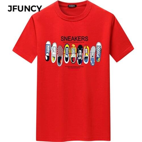 JFUNCY Short Sleeve Oversize Mens T-shirts Harajuku Graphic T Shirts Summer Cotton Men T-shirt Camisetas Camisa Man Clothing