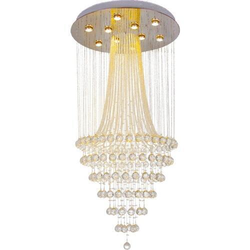 Ladder crystal chandelier duplex building staircase chandelier hop layer loft living room dining room chandelier