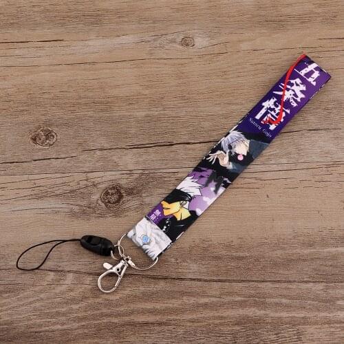 JF819 Anime Lanyard Tag Holder Neck Hanging ID Card Short Lanyards Wrist Rope Cell Phone Straps ID Card Keychain