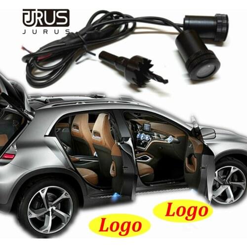JURUS Car Light Door Auto Ghost Shadow Light Laser Projector Light Led Logo Courtesy For Lada For Opel For Saab For Renault Lamp