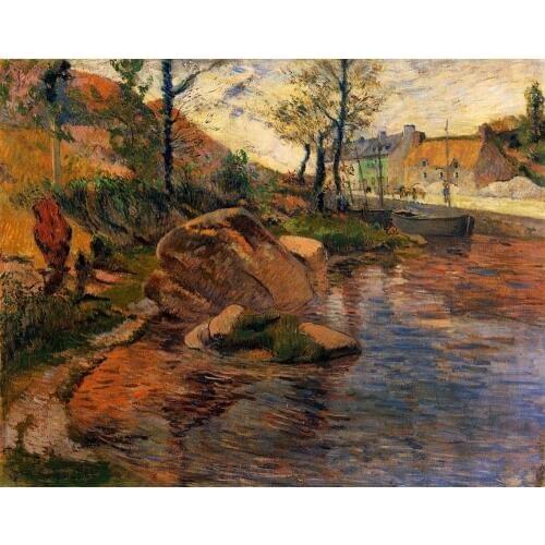 Cove opposite Pont Aven Harbor by Paul Gauguin oil Painting Canvas High quality hand painted Landscape Art Reproduction