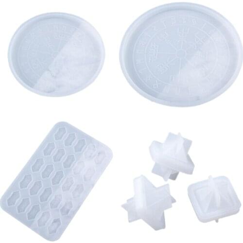 Crystal Epoxy Resin Mold Energy Symbol Runes Letter Word Model Mirror Casting Silicone Mould DIY Crafts Pendant Jewelry Making 1