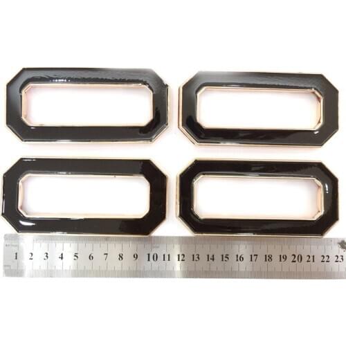 Metal Rectangle Purse Handles with Black Glue HandBag Eyelets Grommet 30pcs/lot